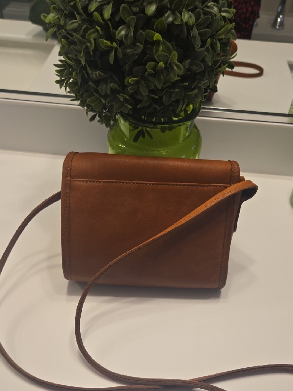 Coach Brown Leather Crossbody with Gold Snap - Picture 3 of 10